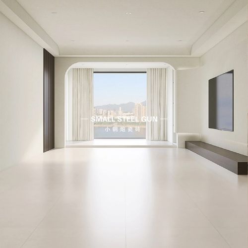 法式奶油白色800x800微水泥客厅瓷砖 亮光哑光柔光通体超白胚地砖