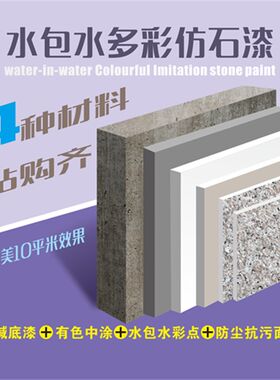 水包水外墙内墙多彩漆仿大理石3D立体石材逼真仿石漆液态花岗岩漆