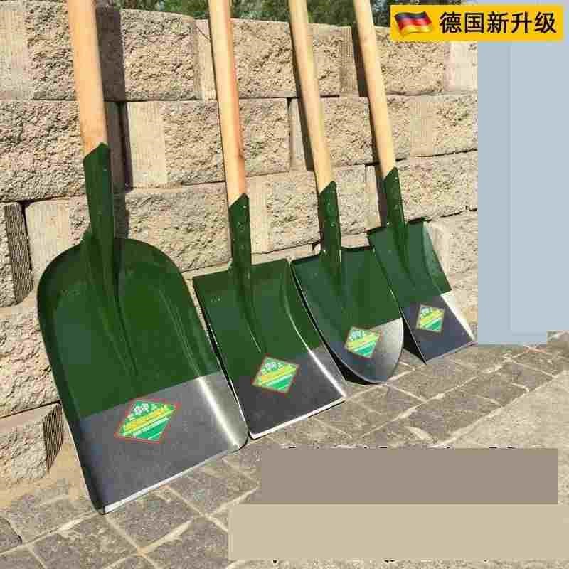 德国品质锰钢锹植树加厚钢铁锹锨铲小大号平方尖头挖土种树菜