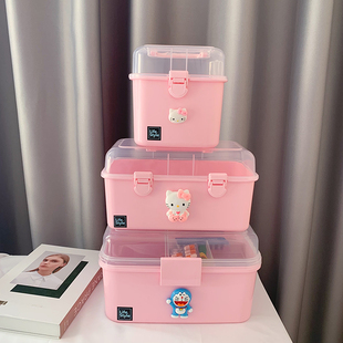 药箱家用急救盒大容量多功能学生宿舍儿童便携收纳箱小号可爱卡通