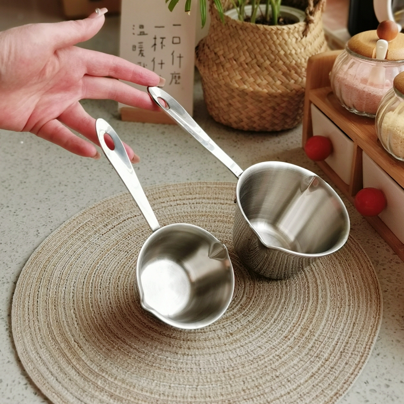 304不锈钢迷你辅食小锅热油小锅烘焙量勺奶杯淋油融化巧克力黄油
