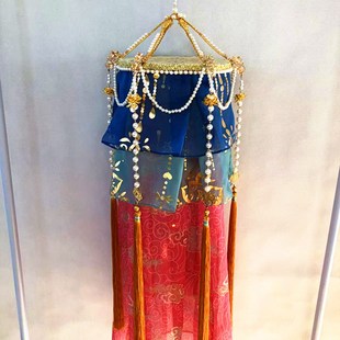 绛纱灯红色祥云描金手工灯笼汉服拍摄道具传统复原明制仿古画宫灯