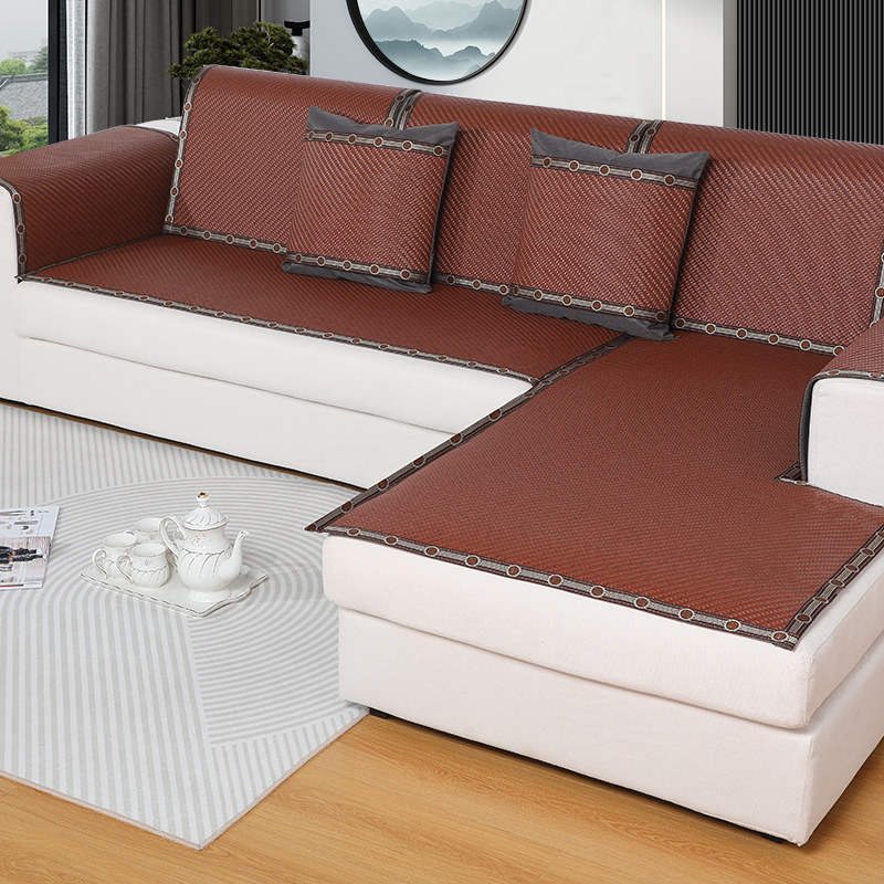 夏天沙发凉席坐垫防滑藤席沙发垫子夏季贵妃沙发套罩定制新款2023,居家布艺,沙发垫,淘宝优惠券,粉丝福利购,淘宝优惠卷