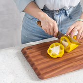 曼食慢语 乌檀木砧板整木实木切菜板加厚防滑家用抗菌防霉手感佳