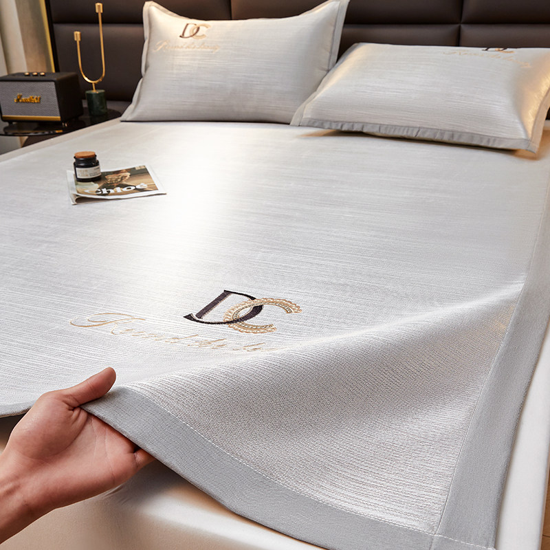 800D裸睡冰丝席三件套软凉席床笠款可机水洗高端家用夏季空调席子,床上用品,冰丝席,淘宝优惠券,粉丝福利购,淘宝优惠卷