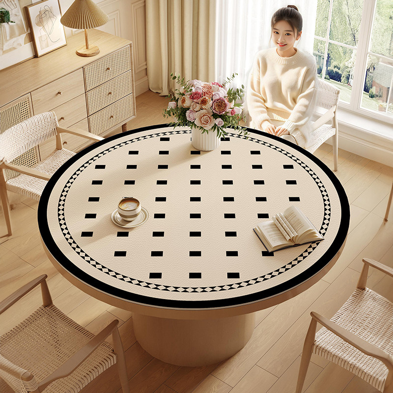 小圆桌圆形桌垫防水防油防烫免洗桌布高级感餐桌垫桌面垫茶几垫子,居家布艺,桌布,淘宝优惠券,粉丝福利购,淘宝优惠卷