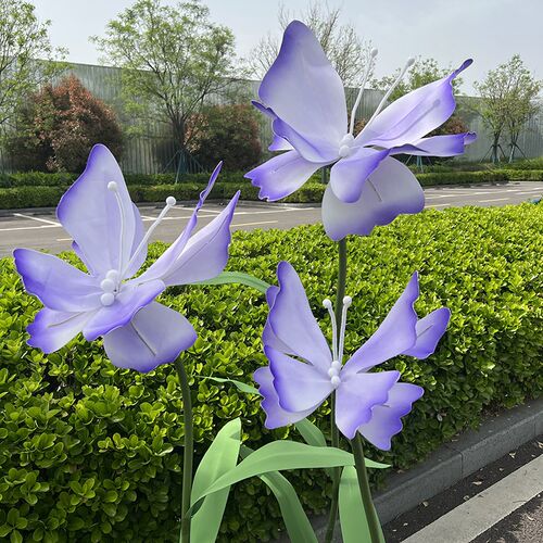 大型婚庆美陈纸花橱窗装饰舞台布置拍照背景立体手工真丝eva蝴蝶