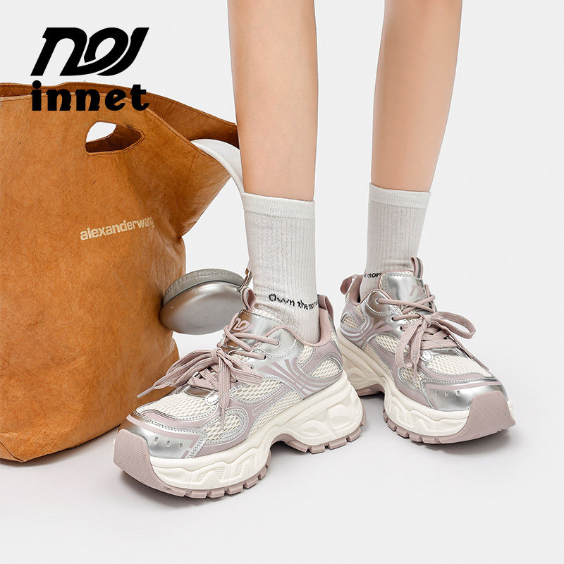 innet 女士2026春季新爆款巨好看的今年流行配阔腿裤厚底老爹鞋子