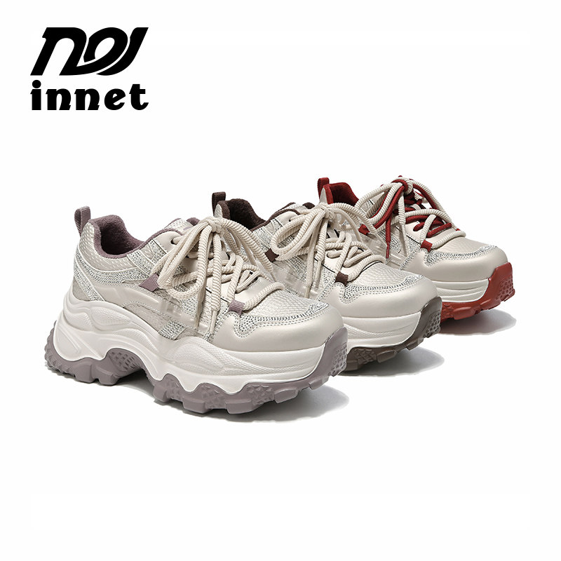 innet 女士新款2025年冬季巨好看的流行爆款加绒配阔腿裤老爹鞋子,女鞋,老爹鞋,淘宝优惠券,粉丝福利购,淘宝优惠卷