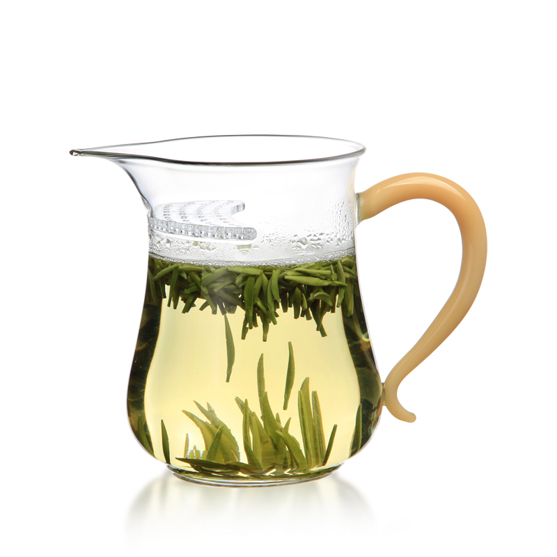 玻璃公道杯带茶漏一体泡茶杯茶海月牙过滤绿茶专用茶具分茶器家用