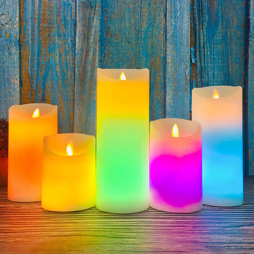 新款剧本杀氛围道具LED电子蜡烛灯遥控变色桌游推理社狼人杀密室