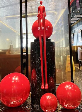 抽象长腿人物雕塑落地台摆件电视柜酒店大堂玄关商铺售楼处装饰品