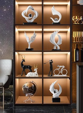 财源滚滚客厅玄关餐边柜展示柜高档酒柜摆件装饰品2025新款礼品