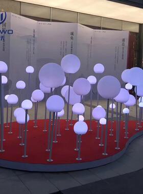 led呼吸之光泡泡灯景区森林吹气七彩感应互动户外氛围景观灯