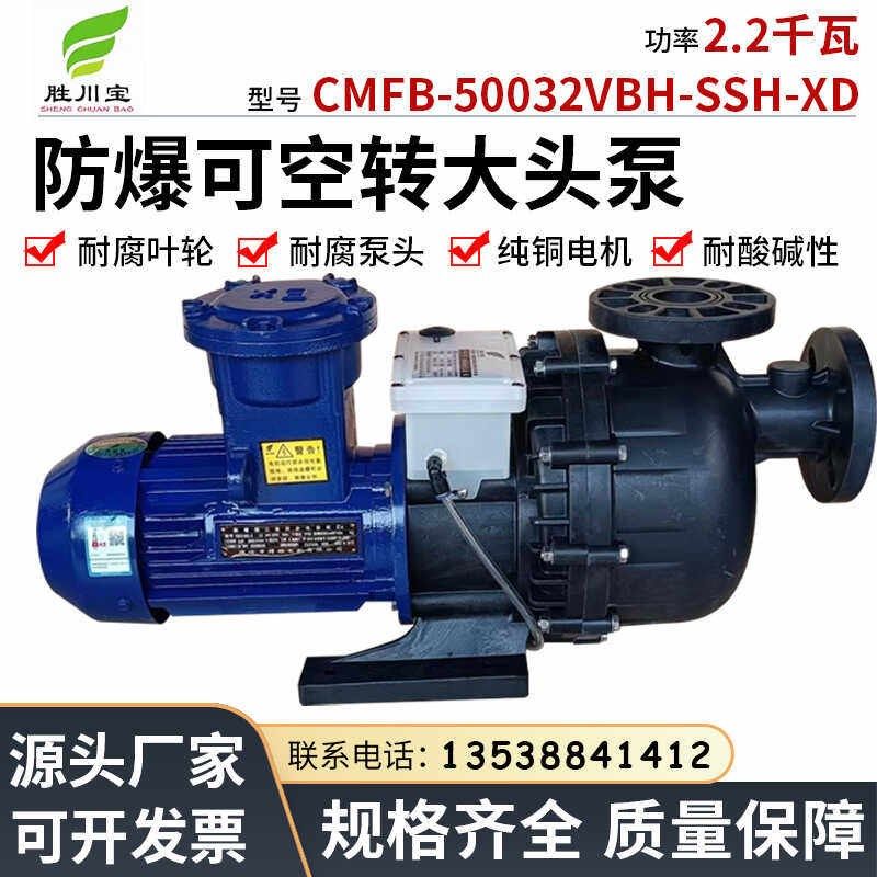FRPP塑料化工槽外泵卧式耐酸碱防空转自吸泵马肚泵CMFB-50032VBH