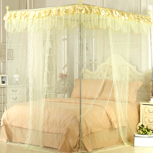 落地宫廷1米8大床蚊帐家用2022新款 卧室支架杆加粗加厚蒙古包 老式