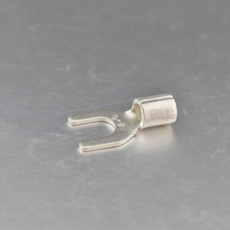 SNB8-6 接线端子 U型端子 叉形裸端头 紫铜焊接端子 铜鼻子线耳