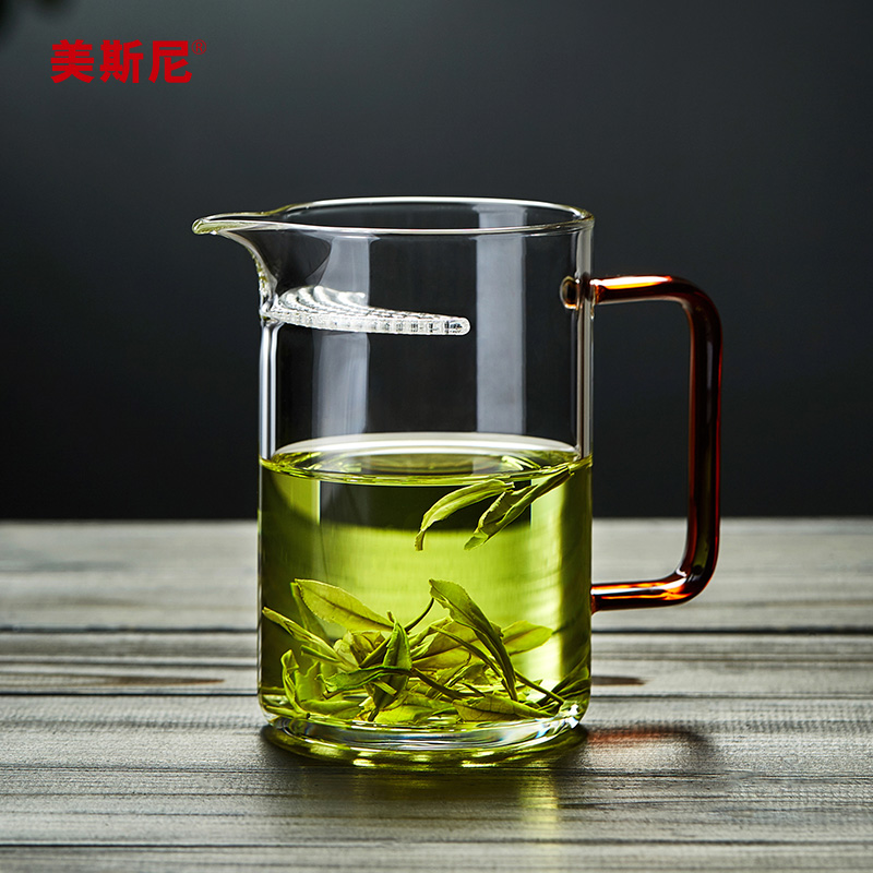 美斯尼玻璃茶壶月牙绿茶专用泡茶器家用分茶杯一体过滤公道杯茶具