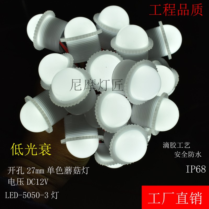 LED灯12V单色点光源招牌发光字婚庆造型装饰蘑菇灯正白暖白广告牌