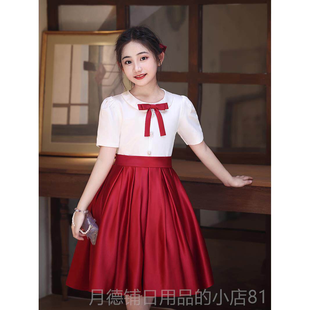 正品儿大合团体演出服童中小学生主唱持人诗歌女朗诵童唱歌表演服