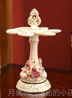 正品酒式杯架倒挂家用悬挂欧高脚架创意客厅杯装饰品陶瓷件红酒摆