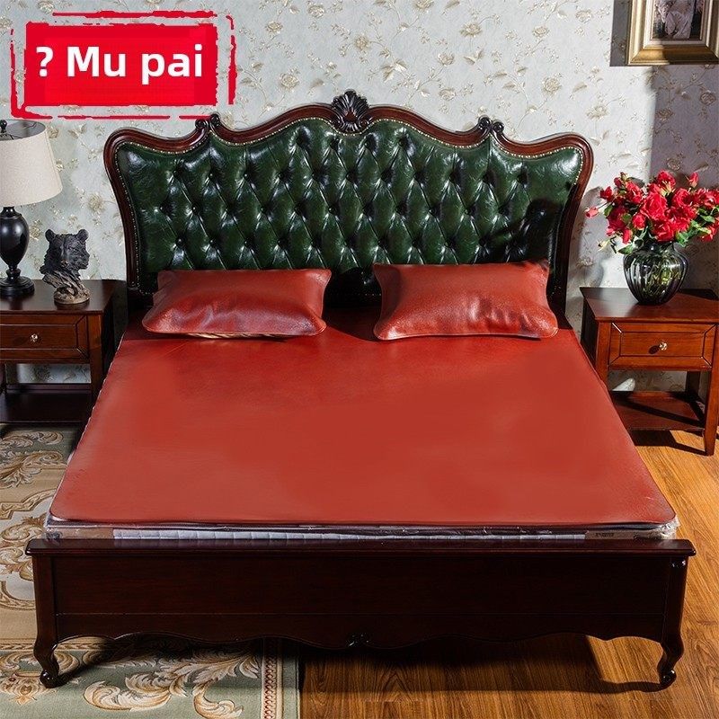 牧派 牛皮席硬席厚度4mm 头层水牛皮凉席1.5m 1.8米三件套 可定做,床上用品,牛皮席,淘宝优惠券,粉丝福利购,淘宝优惠卷