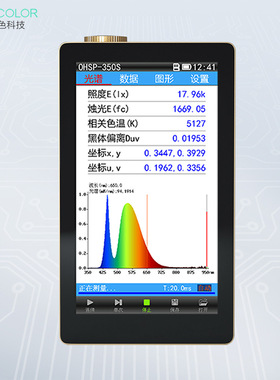 虹谱光色彩照度计植物灯PPFD蓝光频闪测试仪TM-30红外光谱辐照计