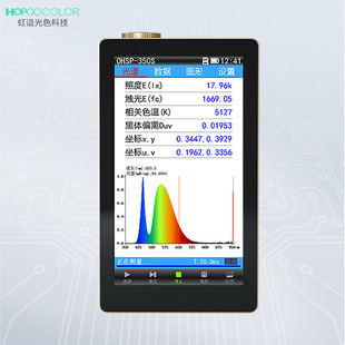 虹谱光色彩照度计植物灯PPFD蓝光频闪测试仪TM-30红外光谱辐照计