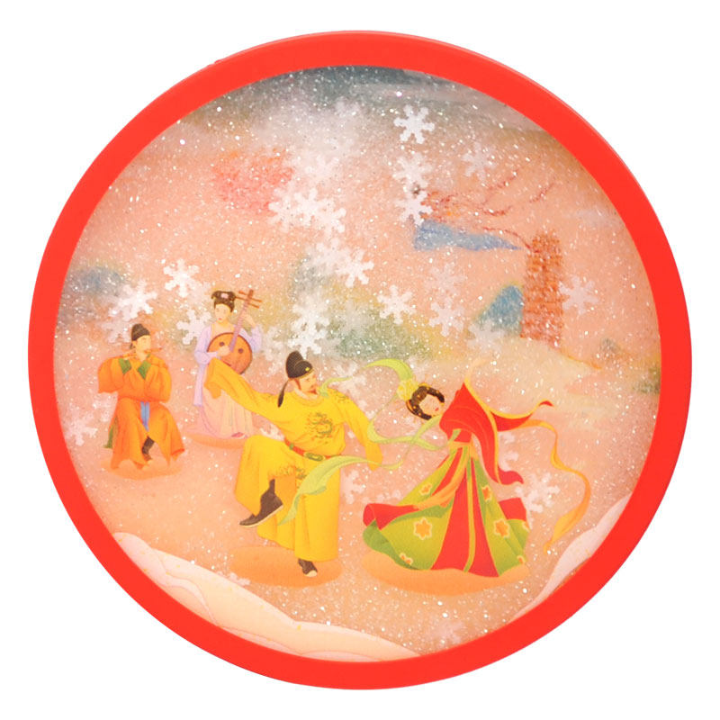 西安博物院唐明皇胡旋舞流沙树脂杯垫托隔热防烫滑文化创意礼品女