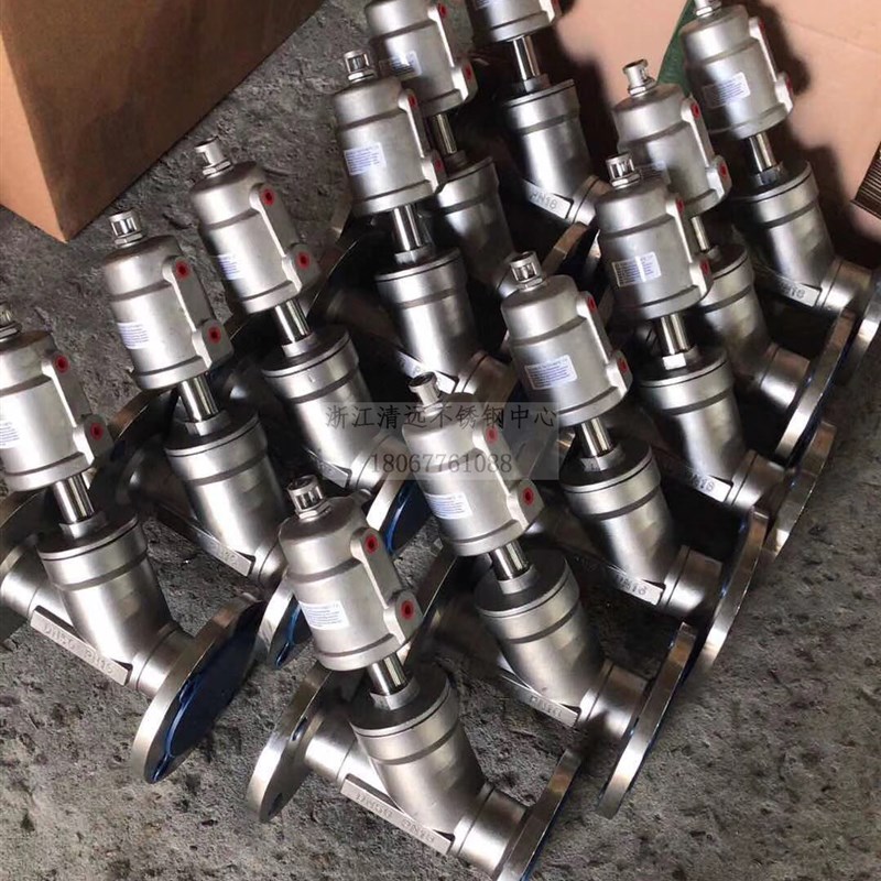 30不锈钢法兰气动角座Y型高温DN15 20  32  不锈钢头