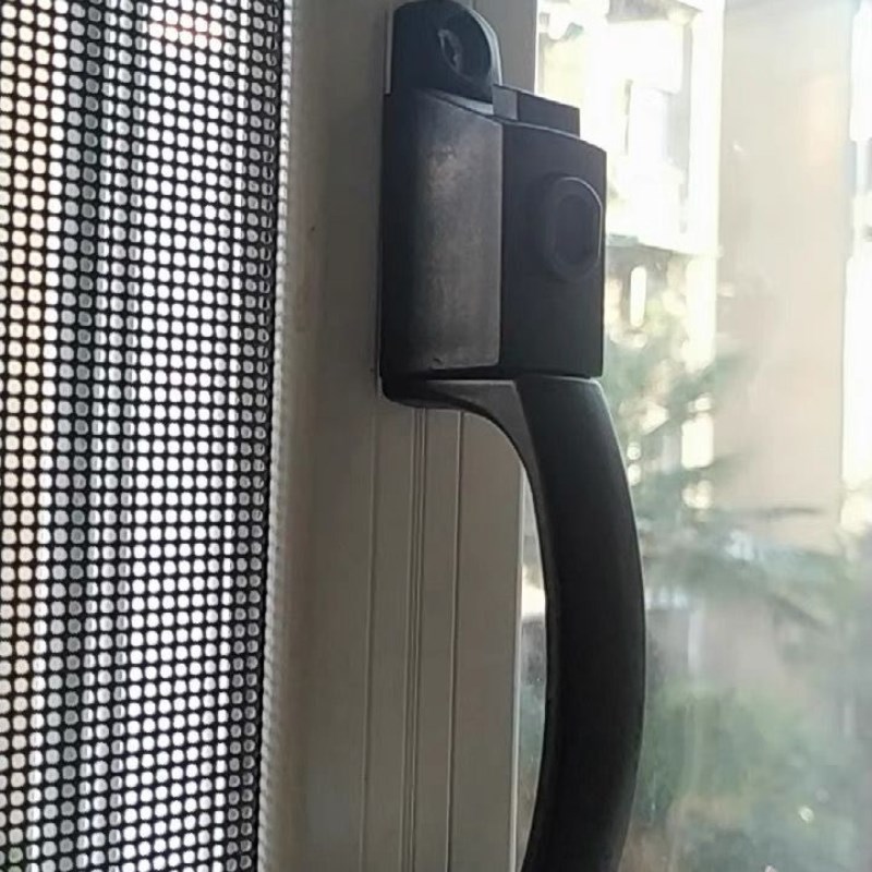 移门三推防盗拉手锁推拉插杆锁栓插销锁带锁纱门窗户金刚网纱窗锁