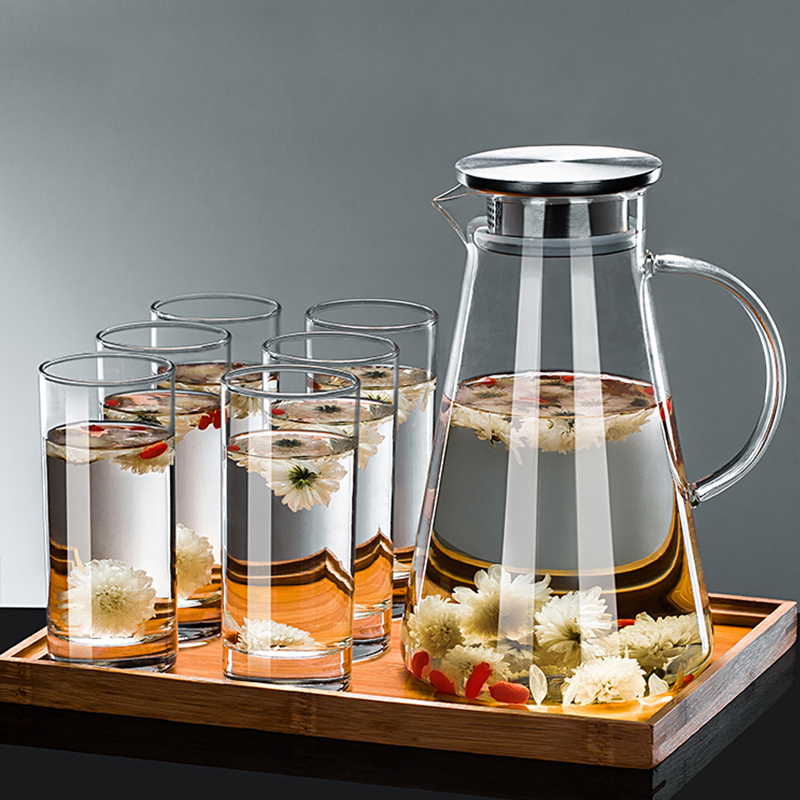 玻璃杯家用透明喝水杯子果汁杯牛奶杯绿茶杯简约客厅家庭水杯套装