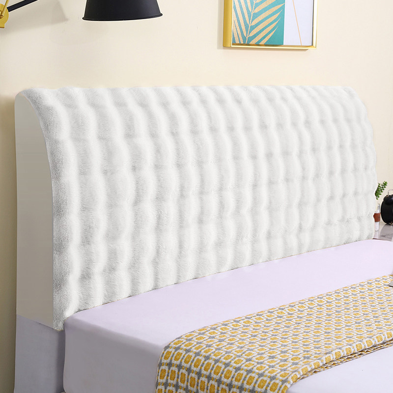 床头套罩全包通用加厚毛绒软包兔兔绒床头大靠背靠垫套防尘保护罩