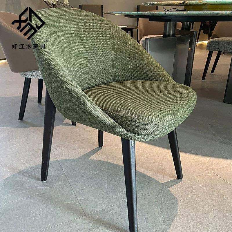 椅子餐椅家用休闲咖啡椅棉麻布艺白腊实木意式贝壳艺术设计样板房,电子元器件市场,其它元器件,淘宝优惠券,粉丝福利购,淘宝优惠卷