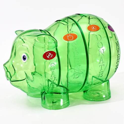 存钱罐儿童 创意理财小猪可爱卡通四格猪商务礼品存钱筒