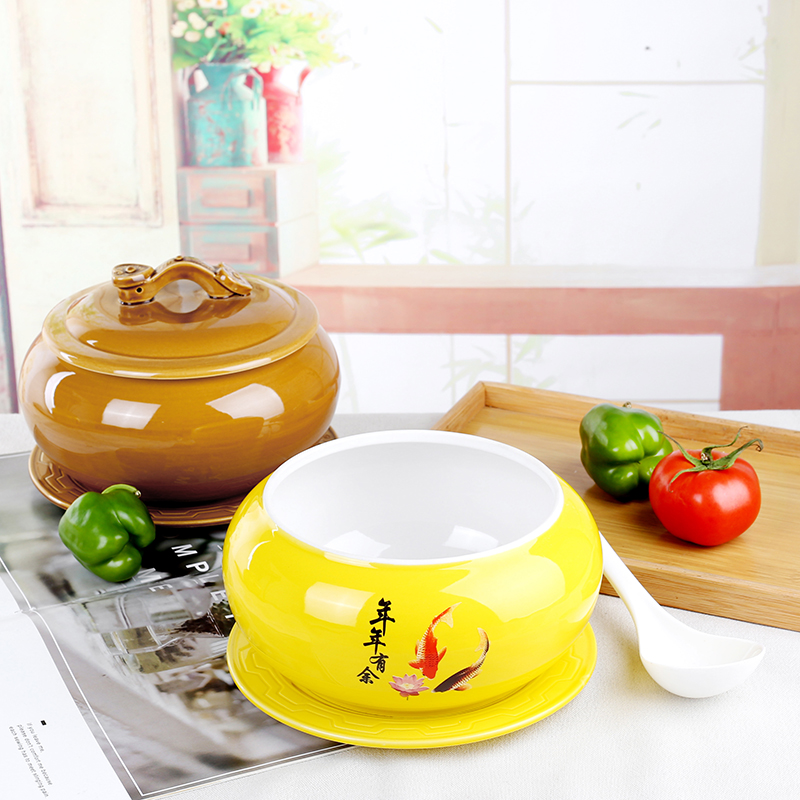 炖燕窝炖盅大号陶瓷带盖隔水炖汤盅碗炖罐家用蒸锅装佛跳墙容器皿