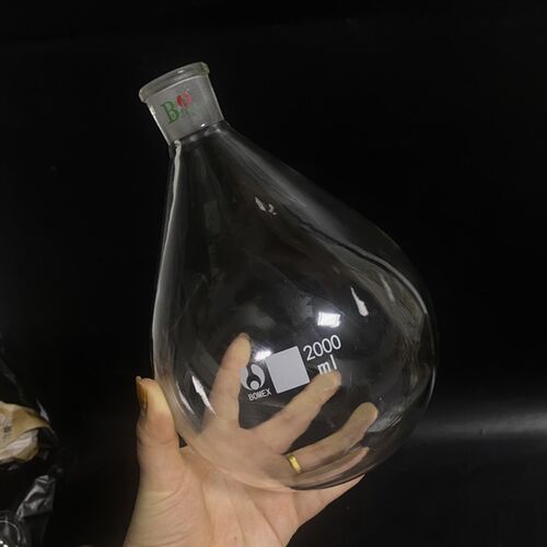 茄形烧瓶2000ml/24口茄型旋转蒸发瓶茄子瓶茄形瓶旋转浓缩茄形瓶