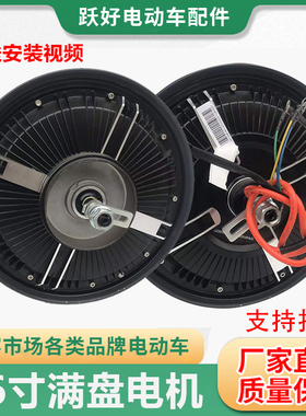 电动车电机16寸48V60V72V电瓶车无刷电动机350W500W800W电机马达