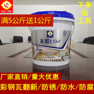 龙濮C02优彩多功能防水材料彩钢瓦铁皮房翻新外墙金属基面