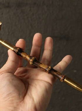 烟斗纯手工制作紫竹鞭筒文玩把件把玩烟器鼻烟壶收藏送礼竹工艺品