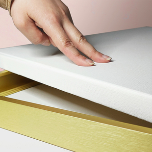 空白亚麻布手绘画板带油画框定制铝合金免装裱丙烯油画内框配外框