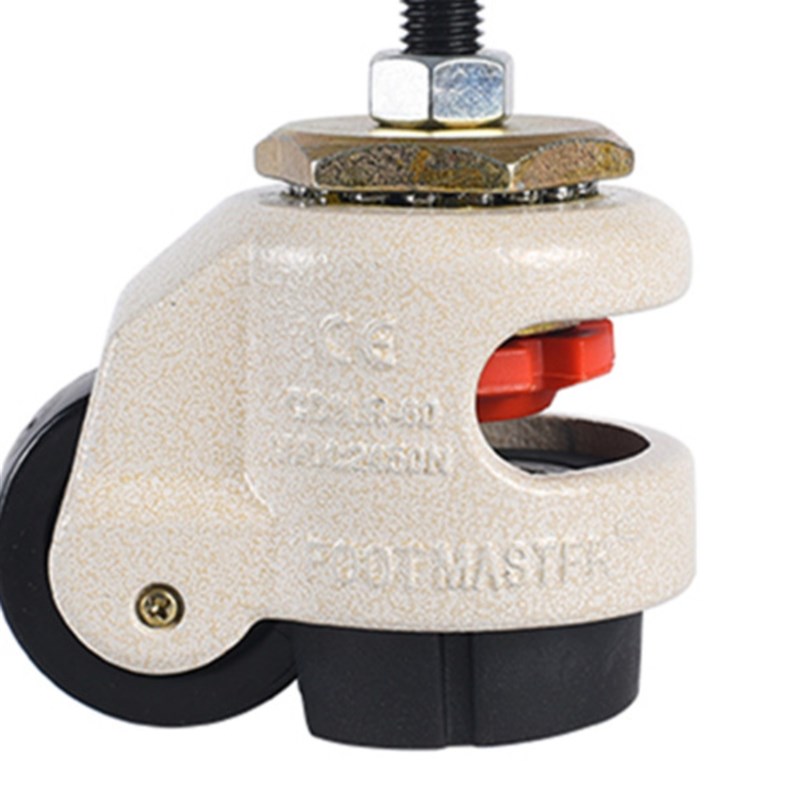 福马轮GD-60S调节轮丝杆福马万向轮耐磨尼龙轮片高密度橡胶支撑垫