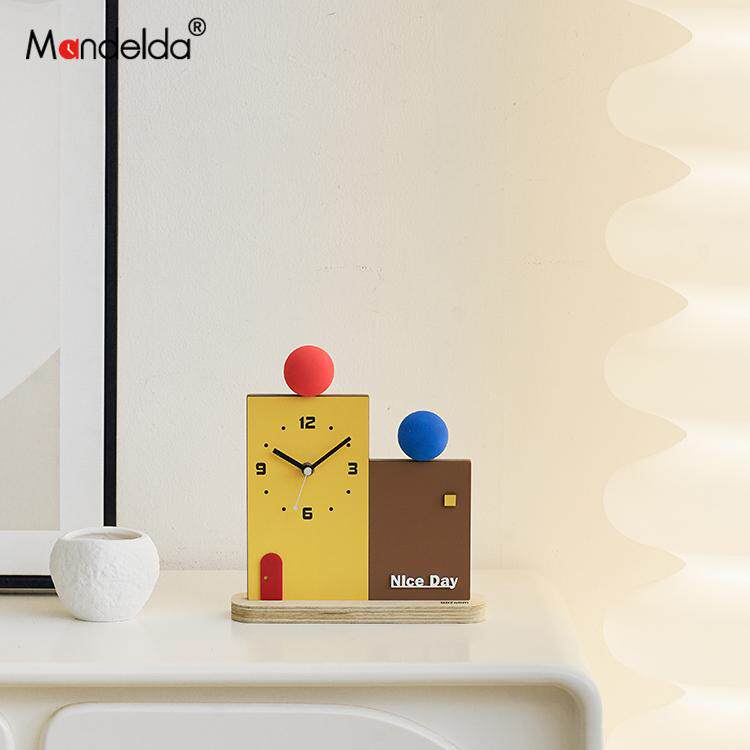 Mandelda现代创意办公桌面时钟摆件卧室房间家居客厅座钟装饰礼品,家居饰品,装饰摆件,淘宝优惠券,粉丝福利购,淘宝优惠卷