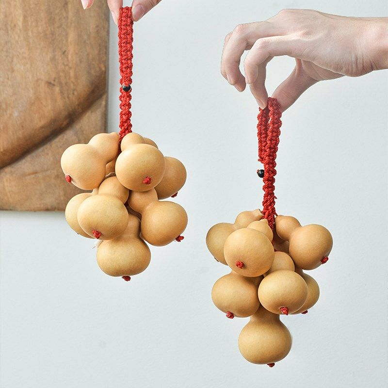 天然真葫芦串多福多禄招财纳福家居客厅挂件客厅装饰门对门挂件