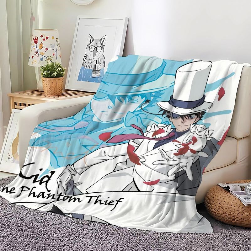 定制怪盗基德空调毯薄款儿童毛毯宝宝抱毯幼儿园办公室午休毯子夏