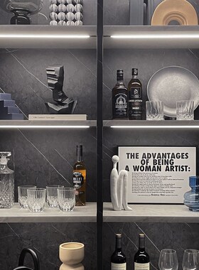 样板间简约软装摆件家居饰品酒柜挂画创意陶瓷玻璃工艺品ZH3524