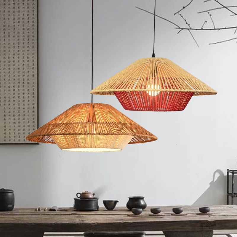 复古怀旧仿古工业风中式餐厅民宿吊灯店铺商用灯罩饭店麻绳灯具,家装灯饰光源,酒店/宴会厅/餐饮吊灯,淘宝优惠券,粉丝福利购,淘宝优惠卷