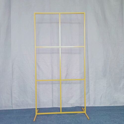 新款婚庆道具黑色格格屏风舞台背景迎宾摆件装饰婚礼铁艺网格花架