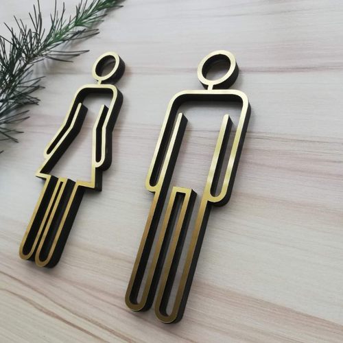 创意男女卫生间门牌洗手间指示牌卫生间标识厕所门牌WC标识牌