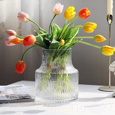 高档切出口插瑞典重工极冻巴尔水晶料玻璃花瓶鲜花水德培花器家居